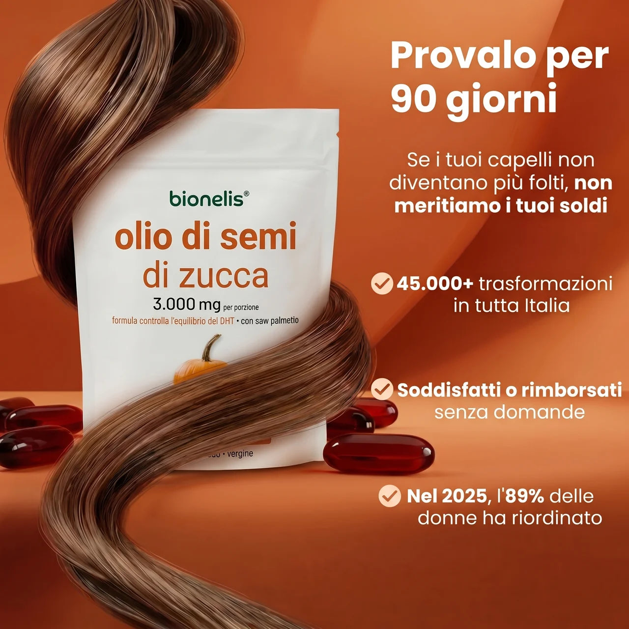 Bionelis® — Integratore Olio di Semi di Zucca + Saw Palmetto