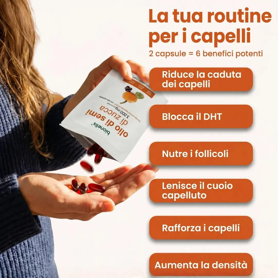 Bionelis® — Integratore Olio di Semi di Zucca + Saw Palmetto